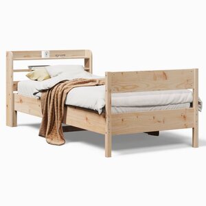 vidaXL Cadre de lit sans matelas 75x190 cm bois de pin massif