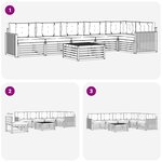 vidaXL Ensemble de canapés d'extérieur 7 Pièces Naturel et Anthracite