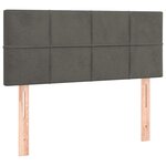 vidaXL Sommier à lattes de lit et matelas Gris foncé 90x200 cm Velours