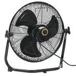 vidaXL Ventilateur de sol 3 vitesses 45 cm 60 W Noir