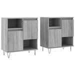 vidaXL Buffets 2 Pièces sonoma gris bois d'ingénierie