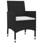 vidaXL Ensemble à manger de jardin coussins 7 Pièces Résine tressée Verre