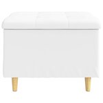 vidaXL Pouf de rangement Blanc 60 x 60 x 45 cm Simili cuir