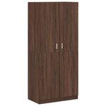 vidaXL Garde-robe Chêne marron 90x52x200 cm Bois d'ingénierie