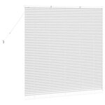 vidaXL Store de Fenêtre avec des rideaux Autre Blanc 130 x 130 cm Aluminium