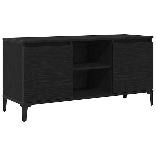 vidaXL Meuble TV Noir 102 x 35 x 50 cm Bois d'ingénierie
