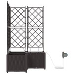 vidaXL Pots de jardin Marron 80 x 80 x 142 cm Acier