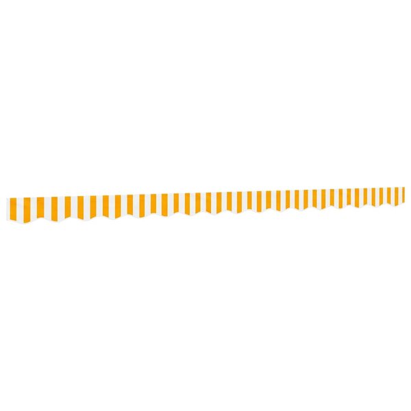 vidaXL Tissu de remplacement de cantonnière d’auvent jaune blanc 4 m