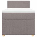 vidaXL Sommier à lattes de lit avec matelas Taupe 80x200 cm Tissu