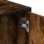 vidaXL Armoire de lavabo de salle de bain chêne fumé 90x33x60 cm