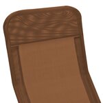 vidaXL Chaises longues pliables 2 Pièces Textilène Taupe