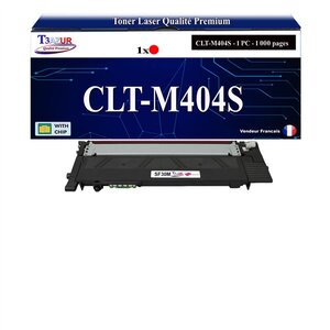 T3AZUR - Toner compatible avec Samsung CLT-M404 pour Samsung Xpress C430 C430W C480 C480FN C480FW C480W C483W - Magenta