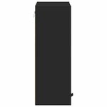 vidaXL Cabinet de salle de bain Montage mural Noir 39 x 23 5 x 65 cm