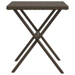 vidaXL Chaises longues lot de 2 avec table marron résine tressée