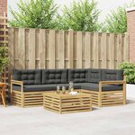 vidaXL Ensemble de canapés d'extérieur 6 Pièces Blanc et anthracite