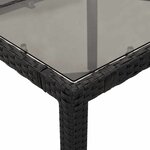 vidaXL Ensemble de bistro de jardin 5 Pièces coussins noir poly rotin