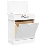 vidaXL Armoire à chaussures Blanc 50 x 28 x 58 cm Bois de Paulownia