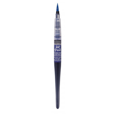 Pinceau a reservoir - ink brush - bleu outremer - sennelier