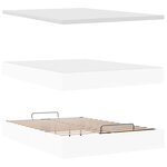 VidaXL Cadre de lit ottoman avec matelas blanc 140x200 cm similicuir