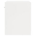 vidaXL Tables de chevet 2 Pièces avec tiroir Blanc brillant