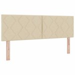 vidaXL Lit boxspring avec matelas Crème 160 x 200 cm tissu