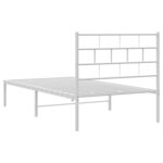 vidaXL Cadre de lit métal avec tête de lit blanc 90x190 cm