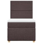 vidaXL Sommier à lattes de lit avec matelas Marron foncé 100x200 cm