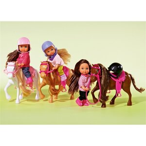Simba Toys 105737464 - Evi Love Poupée en tenue d'équitation avec cheval