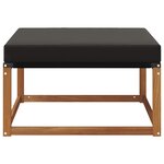 vidaXL Pouf d'Extérieur Bois d'acacia massif et Textilène Naturel