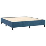 vidaXL Sommier à lattes de lit avec matelas LED Bleu foncé 180x200 cm