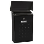 Boîte aux Lettres en Acier  Premium E5604  Anti-pluie  Facile à Installer  Noir