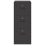 vidaXL Cabinet de Dossier Noir 44 x 50 x 106.5 cm Acier Laminé à Froid