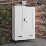 vidaXL Buffet haut Blanc 70x31x115 cm Bois d'ingénierie