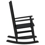 vidaXL Chaise à bascule enfants noir bois de peuplier massif