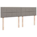 vidaXL Sommier à lattes de lit avec matelas Taupe 180x200 cm Tissu