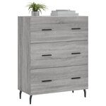 vidaXL Buffet sonoma gris 69 5x34x90 cm bois d'ingénierie