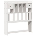 vidaXL Lit bibliothèque sans matelas blanc 100x200 cm bois pin massif
