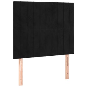 vidaXL Têtes de lit 2 Pièces Noir 100x5x78/88 cm Velours