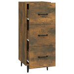 vidaXL Buffet Chêne fumé 34 5x34x90 cm Bois d'ingénierie