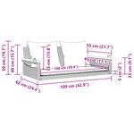 vidaXL Balancelle avec coussins gris 109x62x40 cm résine tressée