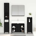 vidaXL Ensemble de mobilier de salle de bain 3 Pièces Chêne noir