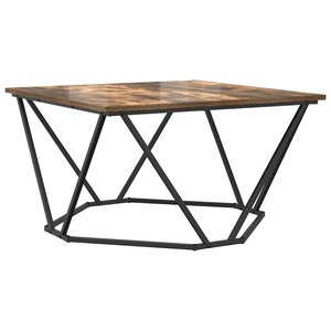 vidaXL Table basse Chêne fumé 80 x 80 x 45 cm