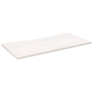 vidaXL Dessus de bureau blanc 100x50x2 5 cm bois massif de pin