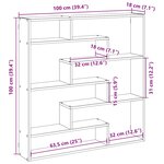 vidaXL Étagère cube murale 7 compartiments vieux bois bois ingénierie