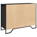 vidaXL Buffet noir 101x35 5x74 5 cm bois d'ingénierie
