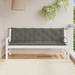 vidaXL Coussins de banc de jardin lot de 2 gris foncé mélangé tissu