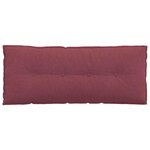 vidaXL Coussin de Dos Bordeaux 120 x 19 x 50 cm tissu