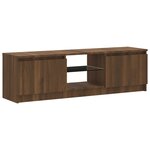 vidaXL Meuble TV avec lumières LED chêne marron 120x30x35 5 cm