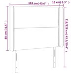 vidaXL Tête de lit avec oreilles Noir 103x16x118/128 cm Similicuir