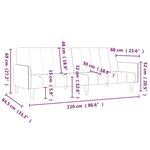 vidaXL Canapé-lit à 2 places Gris clair Velours